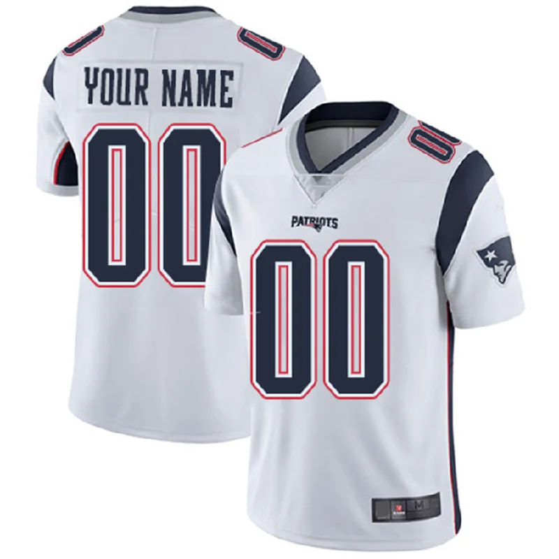 Rugby Jersey For Charity Matches-Custom NE.Patriots White Vapor Untouchable Player Limited Jersey Stitched American Football Jerseys