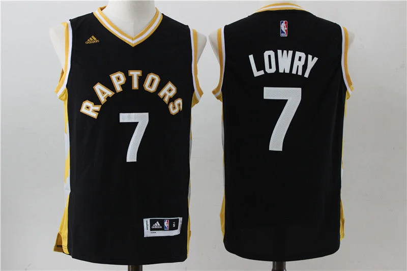 Basketball Jersey With Custom Text-Raptors 7 Kyle Lowry Black Alternate Swingman Basketball Jersey