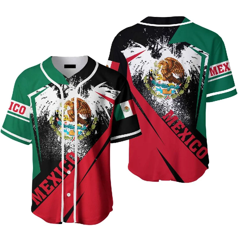 Football Jersey With Sweat-Wicking Technology-Basketball Jersey With Sweat-Wicking Technology-Baseball Jersey With Comic Style-Mexico Flag - Gift for Mexicans, Mexico Lovers - Patriot Day Baseball Jerseys For Men & Women