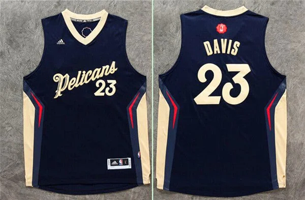 Basketball Jersey For Fans Of The Game-Pelicans 23 Anthony Davis Navy Blue 2015-16 Christmas Day Swingman Basketball Jersey