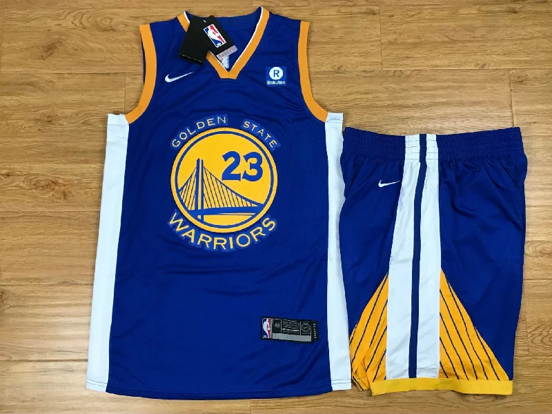 Basketball Jersey For College-Warriors 23 Draymond Green Blue Swingman Basketball Jersey(With Shorts)