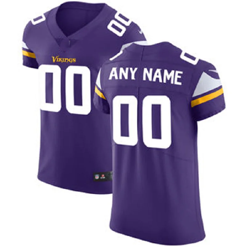 Fitted Rugby Jersey-Custom MN.Vikings Purple Vapor Untouchable Custom Elite Jersey Stitched Jerseys American Football Jerseys