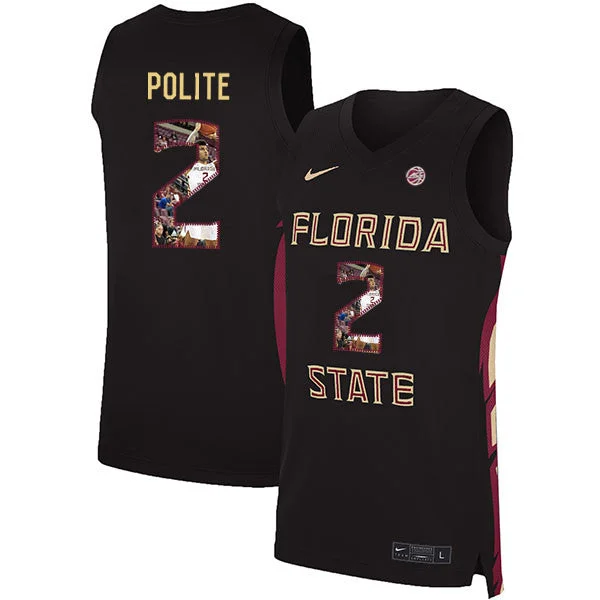 Lightweight Basketball Jersey-Florida State Seminoles 2 Anthony Polite Black Basketball College Fashion Basketball Jersey