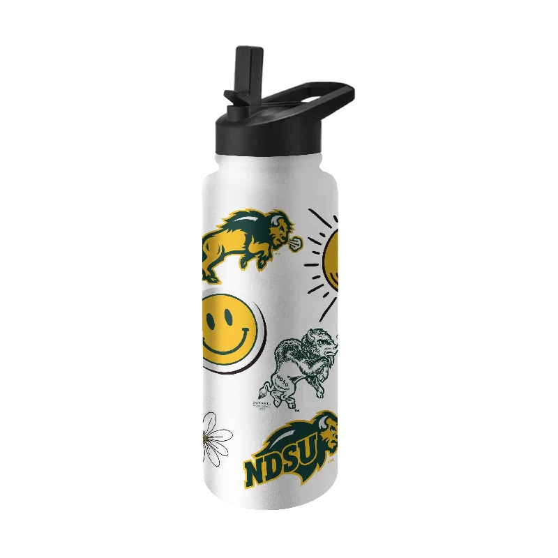 Team Mug With Embossed Logo-North Dakota State 34oz Native Quencher Bottle