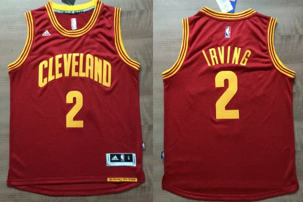 Basketball Jersey With Breathable Mesh-Cavaliers 2 Kyrie Irving Red Swingman Basketball Jersey