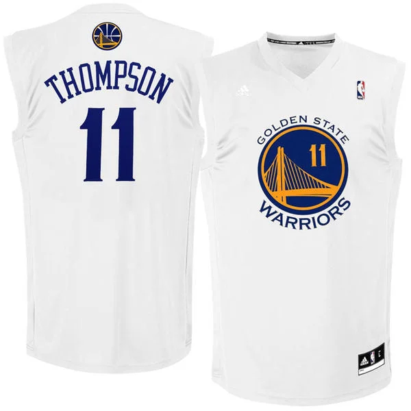 Basketball Jersey With Secure Pocket-Warriors 11 Klay Thompson White Fashion Replica Basketball Jersey