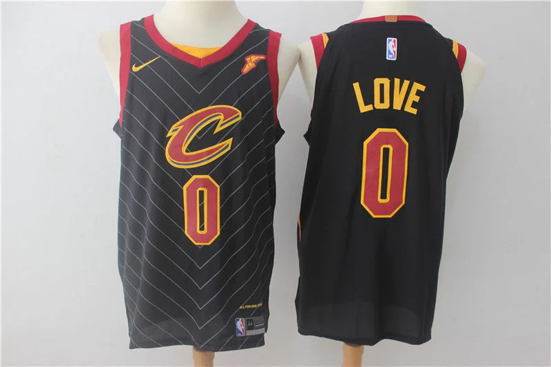 Basketball Jersey With A Classic Look-Cavaliers 0 Kevin Love Black Authentic Basketball Jersey