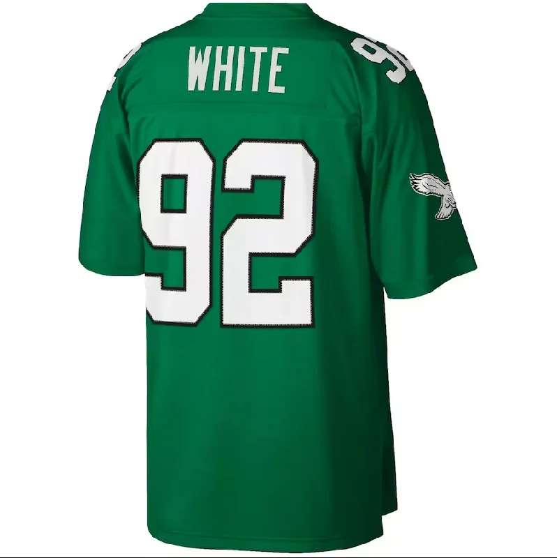 Rugby Jersey For Forwards-P.Eagles #92 Reggie White Mitchell & Ness Kelly Green Legacy Replica Jersey Stitched American Football Jerseys