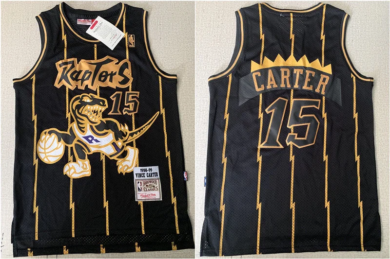 Basketball Jersey With Professional Quality-Raptors 15 Vince Carter Black 1998-99 Hardwood Classics Mesh Basketball Jersey