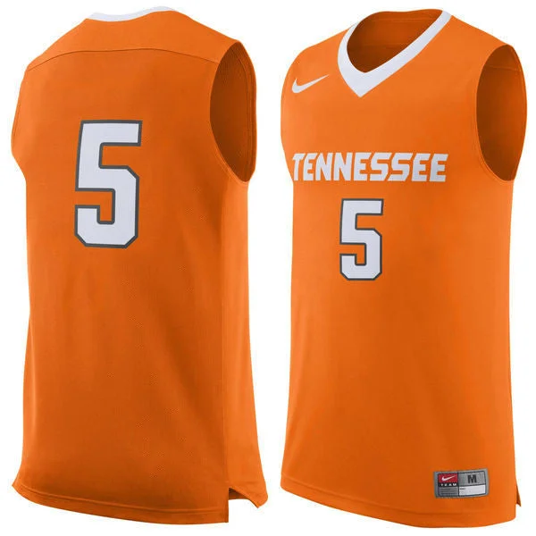 Basketball Jersey With Advanced Stitching-Tennessee Volunteers #5 Orange Basketball College Basketball Jersey