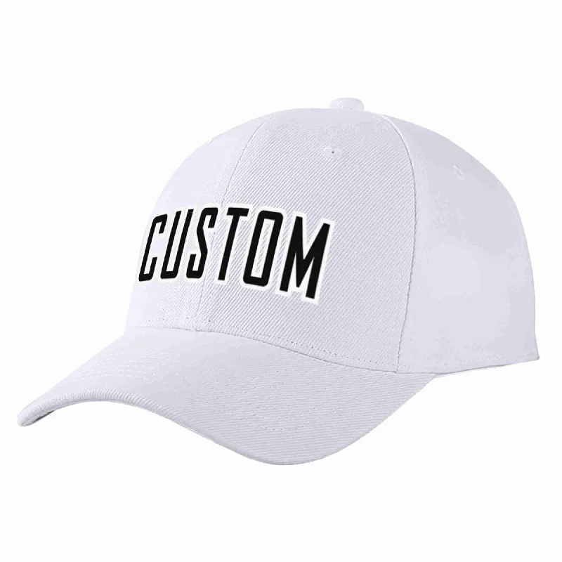 Comic Book Baseball Cap-Custom White Black-White Curved Eaves Sport Baseball Cap Design for Men/Women/Youth