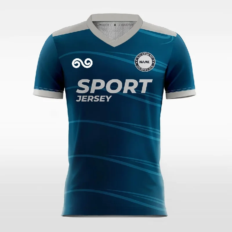 Football Jersey With Stylish Design-Aquar - Custom Soccer Jersey for Men Bluish Green Sublimated