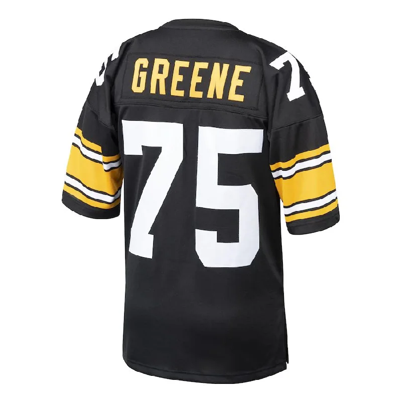 Rugby Jersey For Brand Sponsorships-P.Steelers #75 Joe Greene Mitchell & Ness Black 1975 Authentic Throwback Retired Play Stitched American Football Jerseys