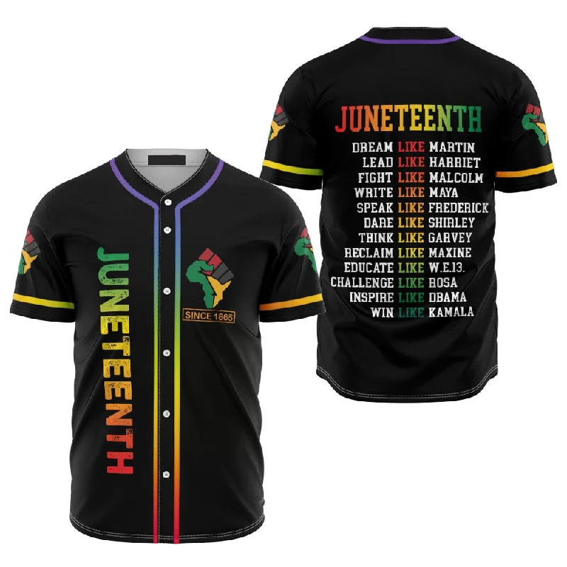 All-Star Football Jersey-All-Star Basketball Jersey-Away Baseball Jersey-Juneteenth Since 1865 Dream Like Martin Baseball Jersey Shirt