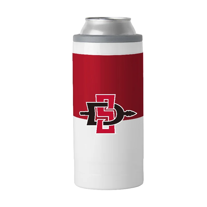 Team Mug For Post-Game-San Diego State Colorblock 12oz Slim Can Coolie