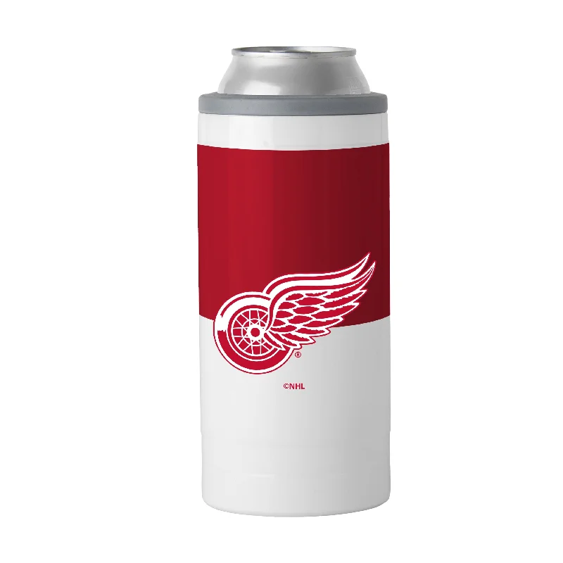 Team Mug For Players-Detroit Red Wings 12oz Colorblock Slim Can Coolie