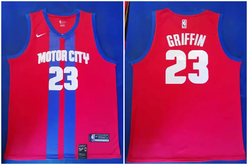 Basketball Jersey With Custom Number-Pistons 23 Blake Griffin Red 2019-20 City Edition Swingman Basketball Jersey