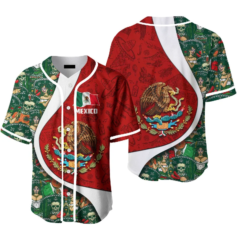 Football Jersey With Heavy Duty Fabric-Basketball Jersey With Heavy Duty Fabric-Baseball Jersey With Custom Logo Patch-Mexico Day Proud Of Mexican Fiesta Baseball Jerseys For Men & Women