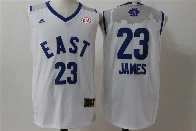 Basketball Jersey With Name-Cavaliers 23 Lebron James White 2016 All Star East Basketball Jersey