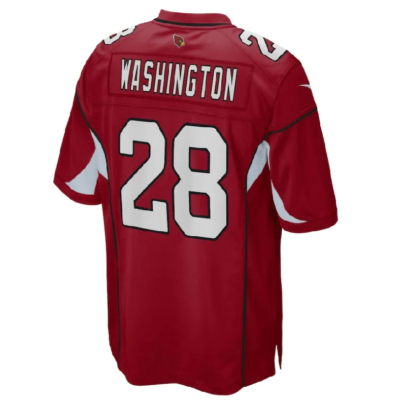 Rugby Jersey With Collar-A.Cardinals #28 Charles Washington Cardinal Game Jersey Stitched American Football Jerseys