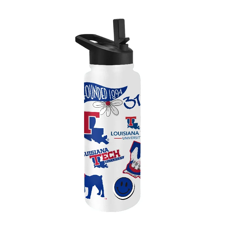 Team Mug With Hashtag-Louisiana Tech 34oz Native Quencher Bottle