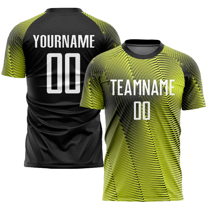 Football Jersey With Mesh Panels-Custom Gold White-Black Sublimation Soccer Uniform Jersey