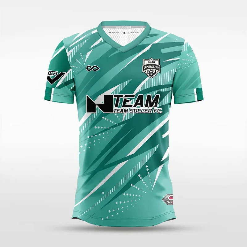 Football Jersey With Breathable Mesh-Polar Night - Custom Soccer Jersey for Men Green Sublimated