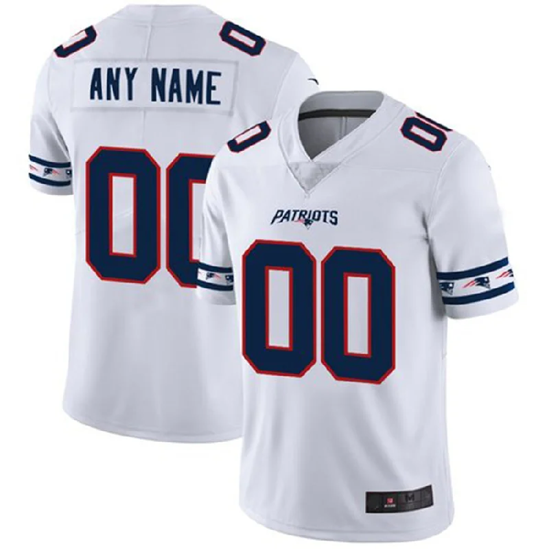 Rugby Jersey For Sports Camps-Custom NE.Patriots White Team Logo Vapor Limited Jersey Stitched American Football Jerseys