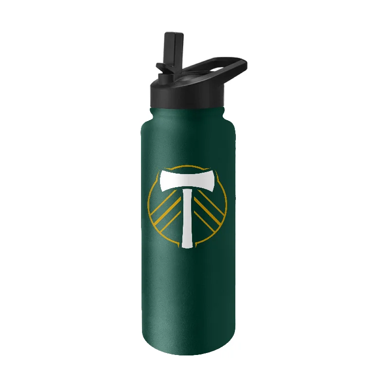 Team Mug With Metallic Finish-Portland Timbers 34oz Logo Quencher Bottle