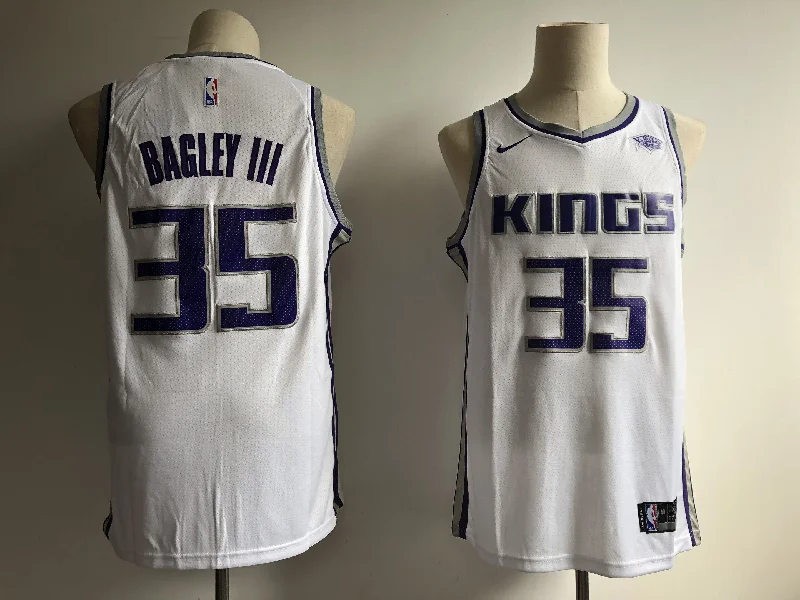 Basketball Jersey With Personalized Design-Kings 35 Marvin Bagley III White Swingman Basketball Jersey