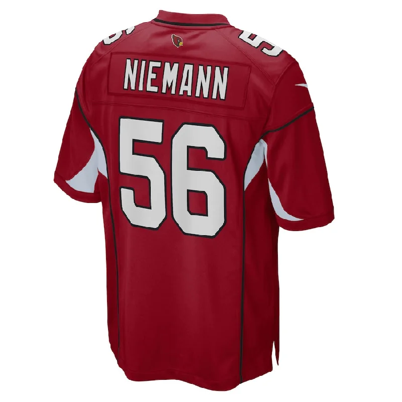 Multi-Color Rugby Jersey-A.Cardinals #56 Ben Niemann Cardinal Game Player Jersey Stitched American Football Jerseys