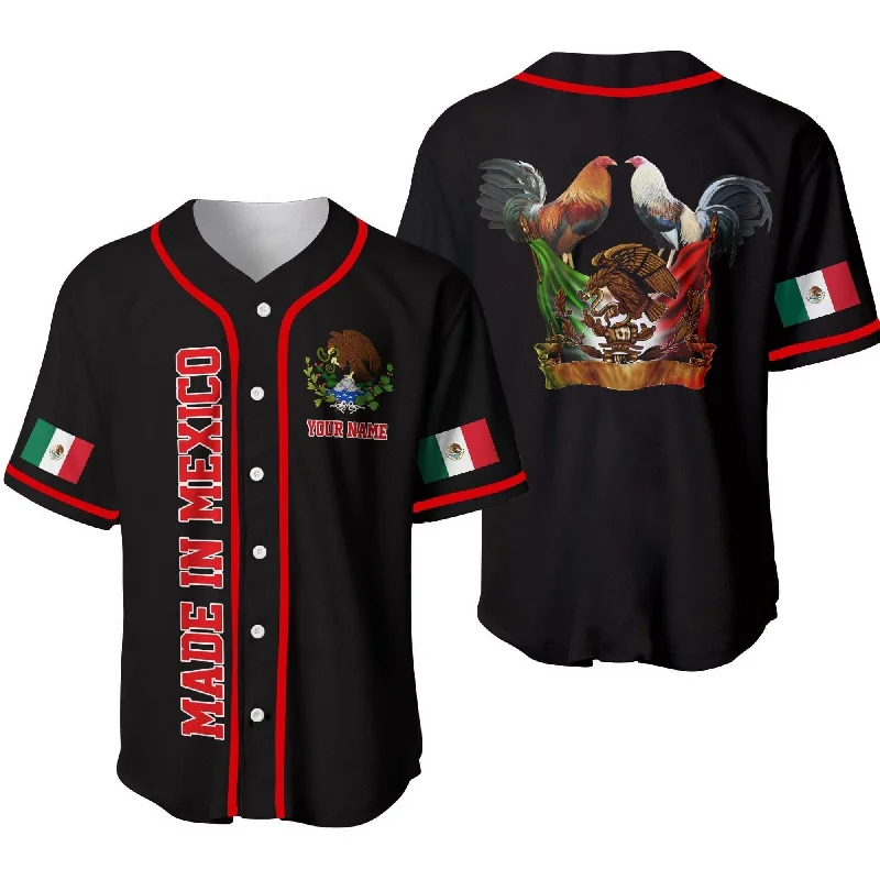 Football Jersey With Game Day Design-Basketball Jersey With Tournament Design-Baseball Jersey With Hand-Painted Look-Made In Mexico Personalized Baseball Jersey, Custom Name Mexican Shirt