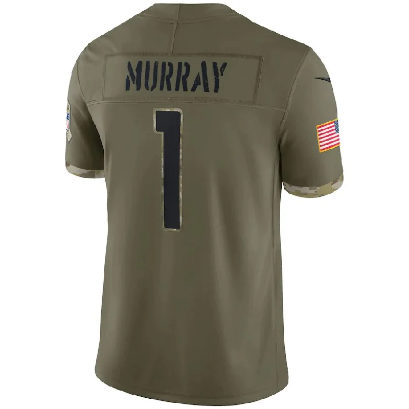 Rugby Jersey With Numbers-A.Cardinals #1 Kyler Murray Olive 2022 Salute To Service Limited Jersey Stitched American Football Jerseys