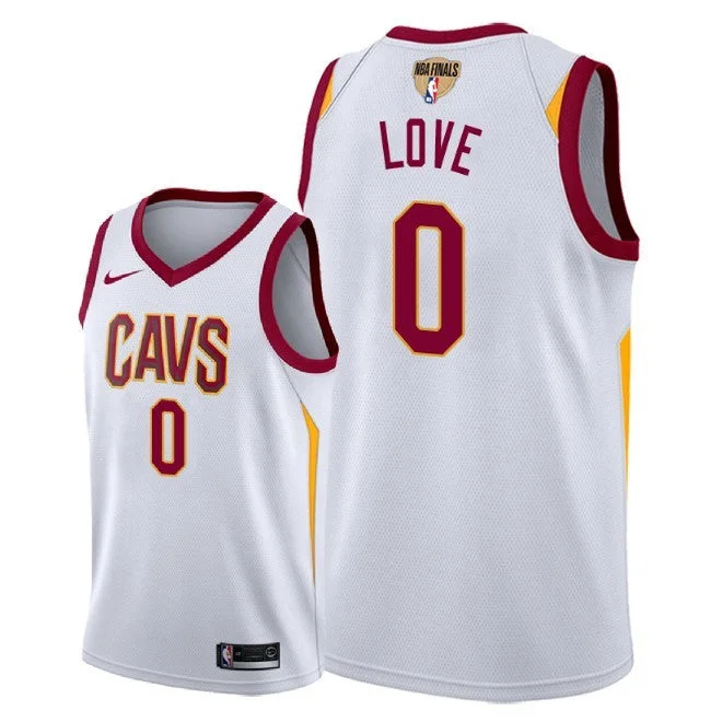 Basketball Jersey For Warm Weather Play-Cavaliers 0 Kevin Love White 2018 Finals Swingman Basketball Jersey