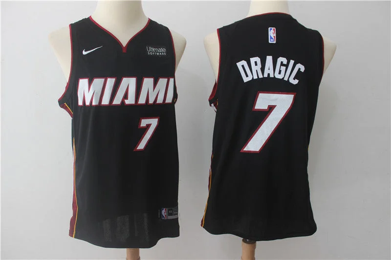 Basketball Jersey For Holiday Events-Heat 7 Goran Dragic Black Authentic Basketball Jersey