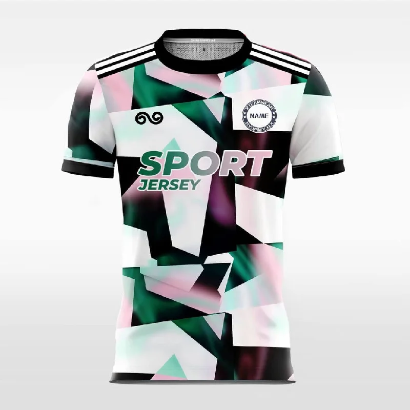 Football Jersey For Sports Teams-Multicrystal - Custom Soccer Jersey for Men White Sublimated