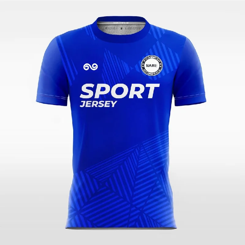 Football Jersey For Sports Events-Future Line - Custom Soccer Jersey for Men Blue Sublimated