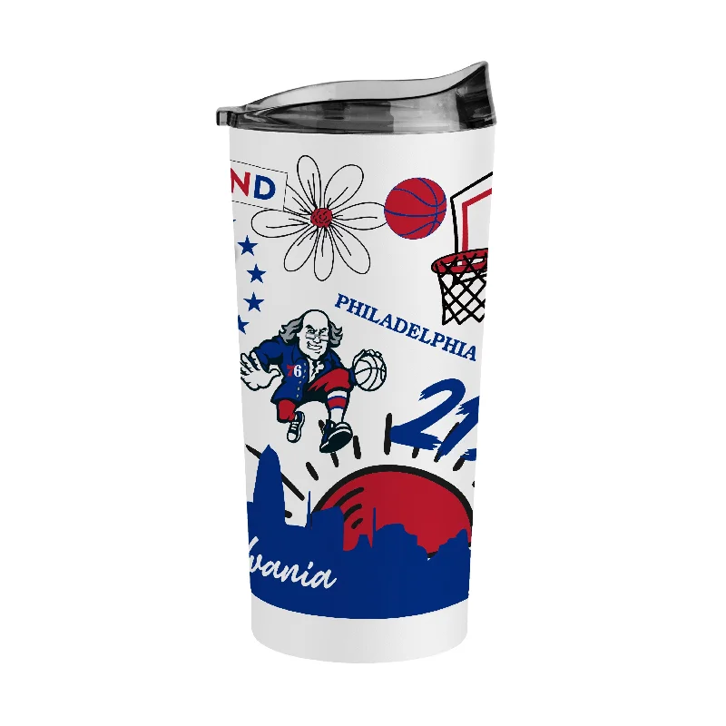 Team Mug For Tea Drinkers-Philadelphia 76ers 20oz Native Powder Coat Tumbler