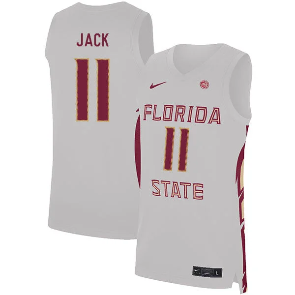 Basketball Jersey For VIP Supporters-Florida State Seminoles 11 Nathanael Jack White Basketball College Basketball Jersey