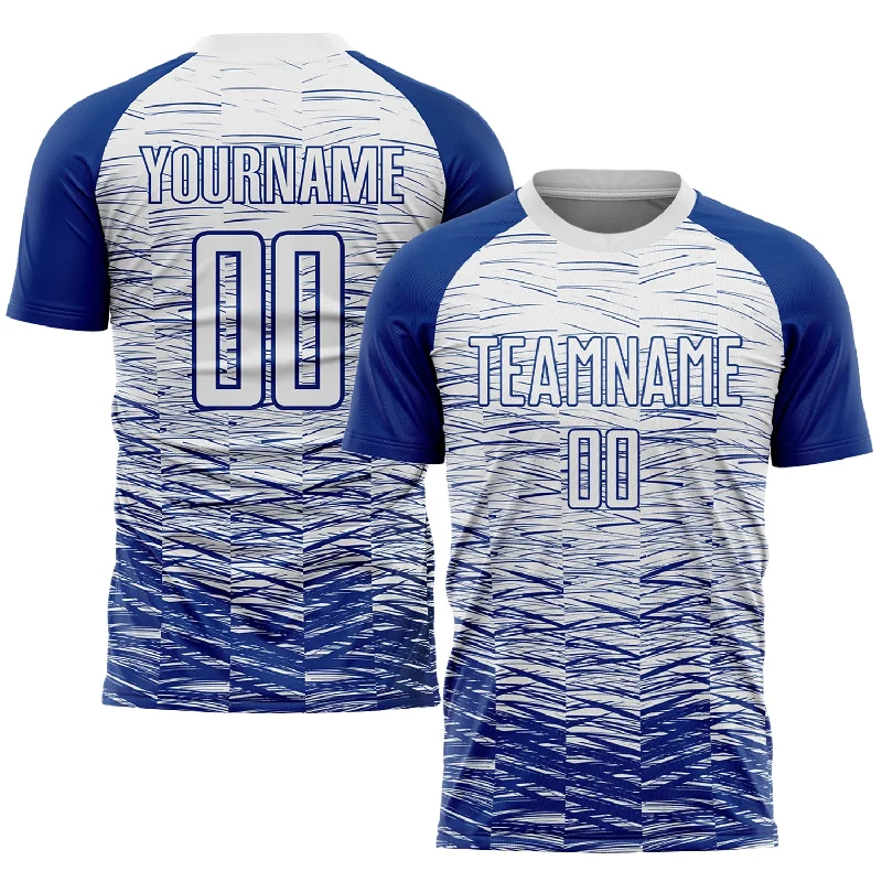 Football Jersey For Winter Football-Custom Royal White Sublimation Soccer Uniform Jersey