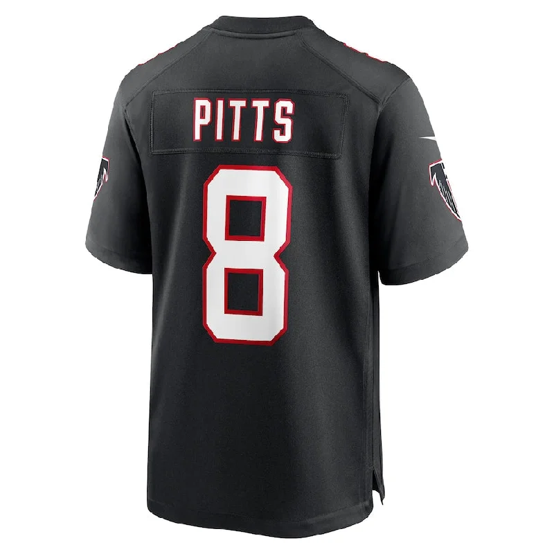 Rugby Jersey With Special Edition Design-A.Falcons #8 Kyle Pitts Black Player Game Jersey Stitched American Football Jerseys