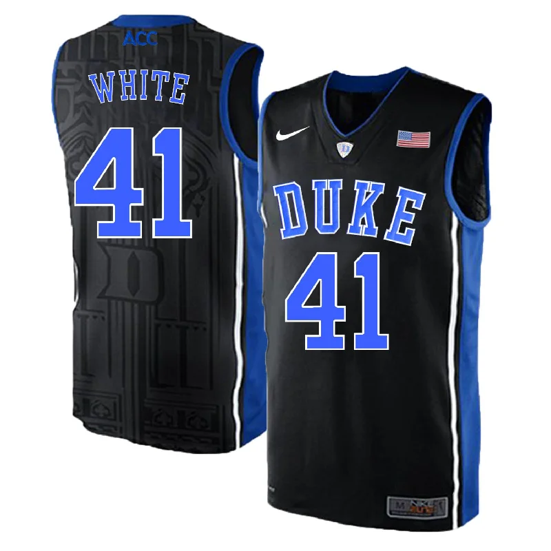 Basketball Jersey For Basketball Camps-Duke Blue Devils 41 Jack White Black Elite College Basketball Basketball Jersey