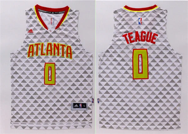 Basketball Jersey With Unique Logo-Hawks 0 Jeff Teague White Swingman Basketball Jersey