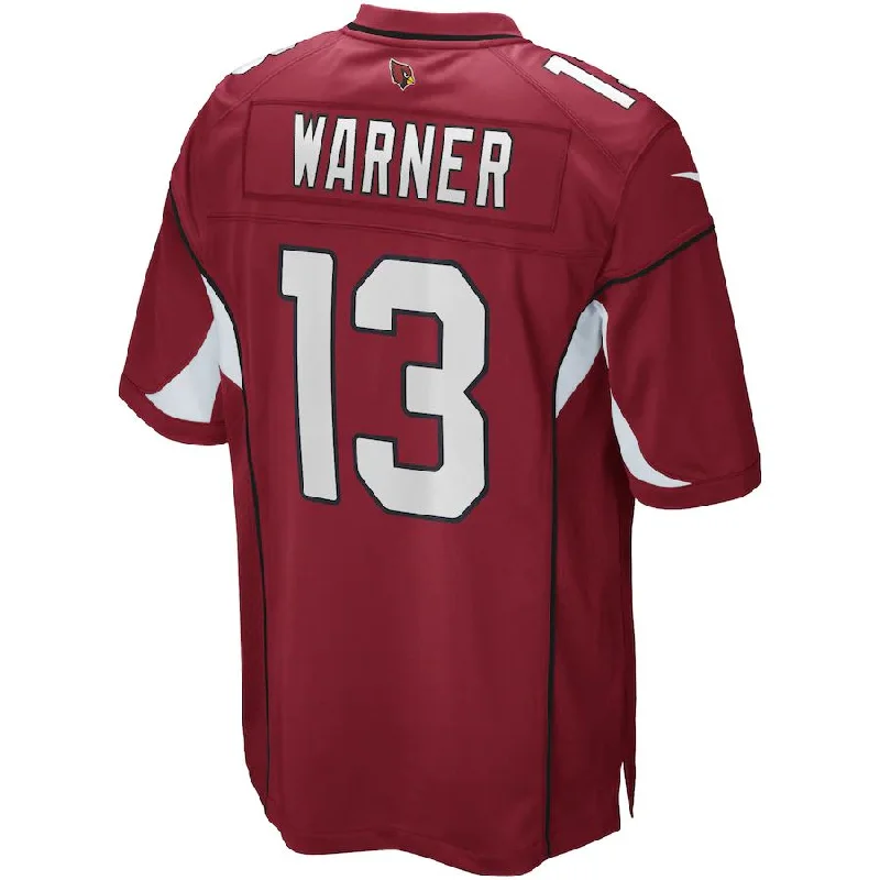 Printed Rugby Jersey-A.Cardinal #13 Kurt Warner Cardinal Game Retired Player Jersey Stitched American Football Jerseys