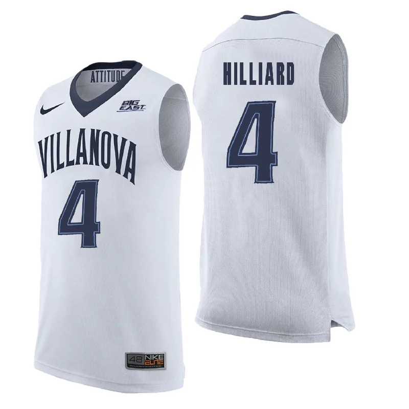 Basketball Jersey With Name-Villanova Wildcats 4 Darrun Hilliard White College Basketball Elite Basketball Jersey