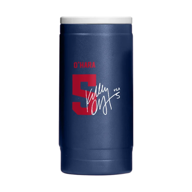 Team Mug For Pre-Game-US Womens Soccer Kelley O'Hara 12oz Powder Coat Slim Can Coolie