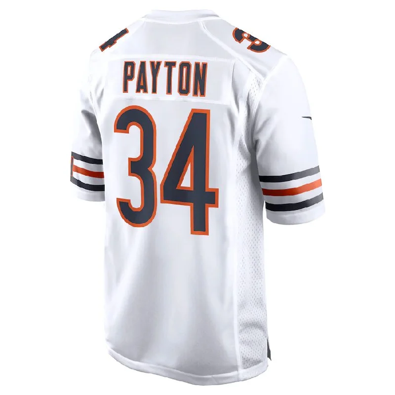 Rugby Jersey With Extra Padding-C.Bears #34 Walter Payton White Retired Player Away Game Jersey Stitched American Football Jerseys