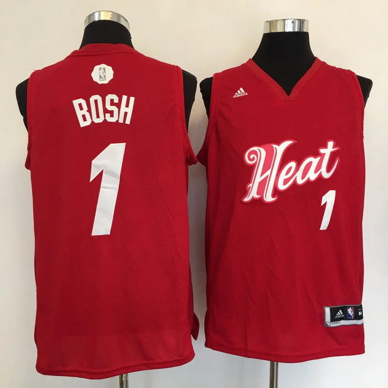 Basketball Jersey For School Spirit-Heat Chris Bosh Red 2016 Christmas Day Swingman Basketball Jersey