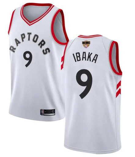 Basketball Jersey For Alumni-Raptors 9 Serge Ibaka White 2019 Finals Swingman Basketball Jersey