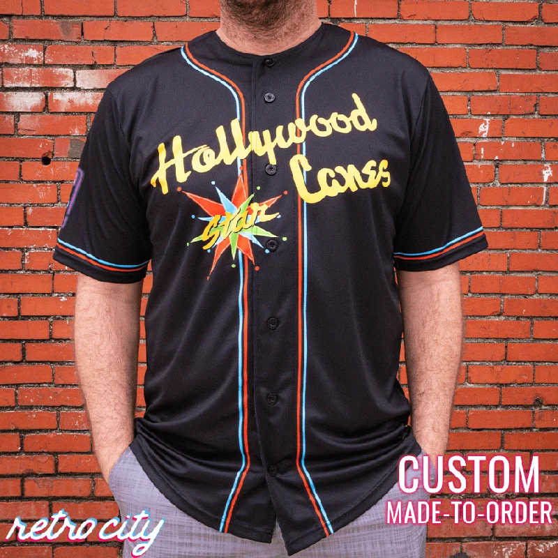 Football Jersey With Traditional Look-Basketball Jersey With Sporty Look-Baseball Jersey With Festival Theme-Big Lebowski 'Hollywood Star Lanes' The Dude Baseball Jersey